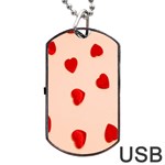 Valentine Day Pattern Logo Heart Dog Tag USB Flash (One Side) Front