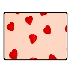 Valentine Day Pattern Logo Heart One Side Fleece Blanket (small)