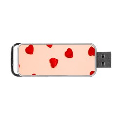 Valentine Day Pattern Logo Heart Portable Usb Flash (two Sides) by artworkshop