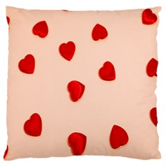 Valentine Day Pattern Logo Heart Standard Premium Plush Fleece Cushion Case (one Side) by artworkshop