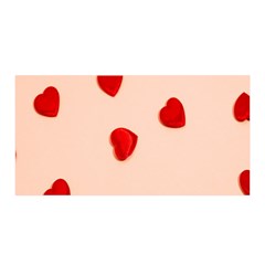 Valentine Day Pattern Logo Heart Satin Wrap 35  X 70  by artworkshop