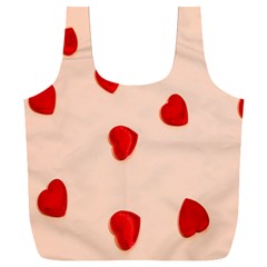 Valentine Day Pattern Logo Heart Full Print Recycle Bag (xxxl) by artworkshop