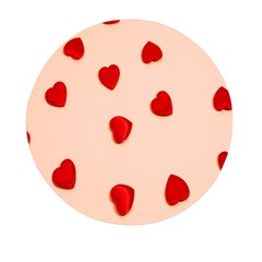 Valentine Day Pattern Logo Heart Mini Round Pill Box (pack Of 3) by artworkshop