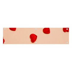 Valentine Day Pattern Logo Heart Banner And Sign 4  X 1  by artworkshop