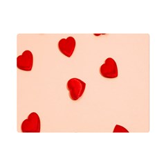 Valentine Day Pattern Logo Heart One Side Premium Plush Fleece Blanket (mini)