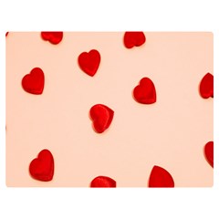 Valentine Day Pattern Logo Heart Premium Plush Fleece Blanket (extra Small)