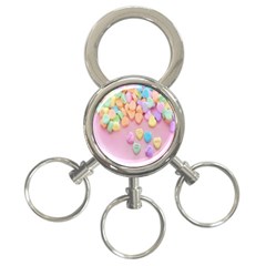 Valentine Day Heart Capsule 3-ring Key Chain