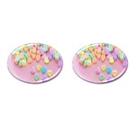 Valentine Day Heart Capsule Cufflinks (Oval) Front(Pair)