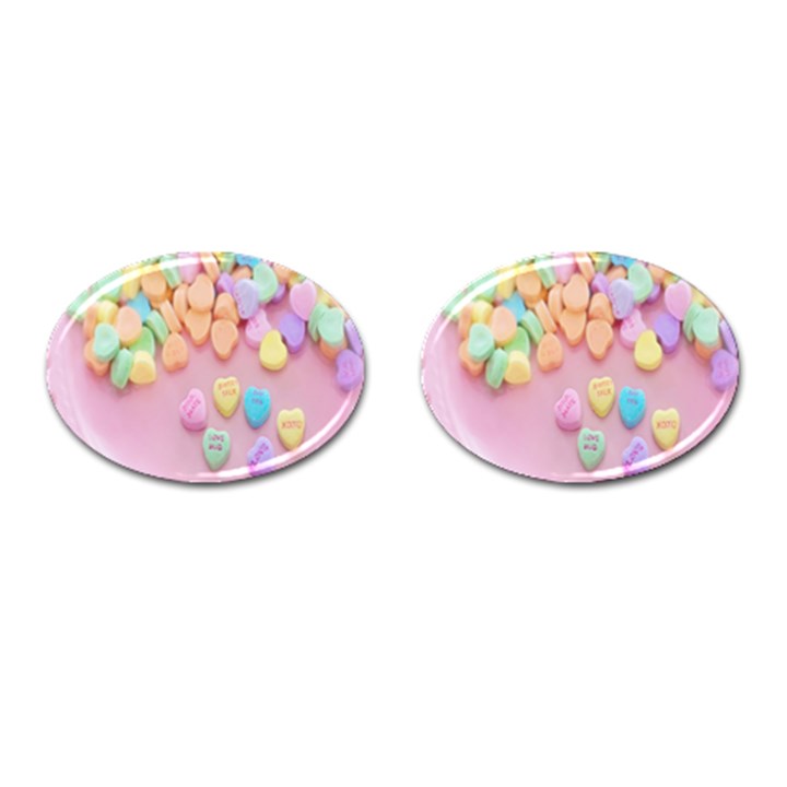 Valentine Day Heart Capsule Cufflinks (Oval)