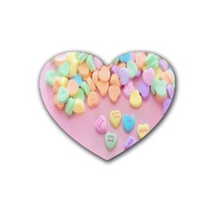 Valentine Day Heart Capsule Rubber Coaster (heart) by artworkshop