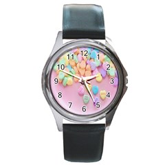 Valentine Day Heart Capsule Round Metal Watch by artworkshop