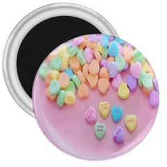 Valentine Day Heart Capsule 3  Magnets by artworkshop