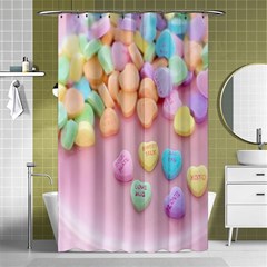 Valentine Day Heart Capsule Shower Curtain 48  X 72  (small)  by artworkshop