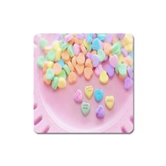 Valentine Day Heart Capsule Square Magnet by artworkshop