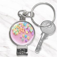 Valentine Day Heart Capsule Nail Clippers Key Chain