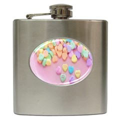 Valentine Day Heart Capsule Hip Flask (6 Oz) by artworkshop