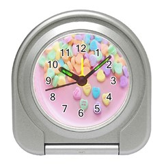 Valentine Day Heart Capsule Travel Alarm Clock by artworkshop