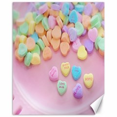 Valentine Day Heart Capsule Canvas 11  X 14  by artworkshop