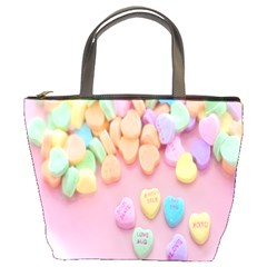 Valentine Day Heart Capsule Bucket Bag by artworkshop