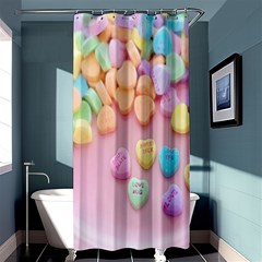 Valentine Day Heart Capsule Shower Curtain 36  X 72  (stall)  by artworkshop