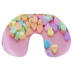 Valentine Day Heart Capsule Travel Neck Pillow by artworkshop