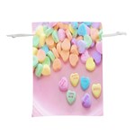 Valentine Day Heart Capsule Lightweight Drawstring Pouch (S) Front