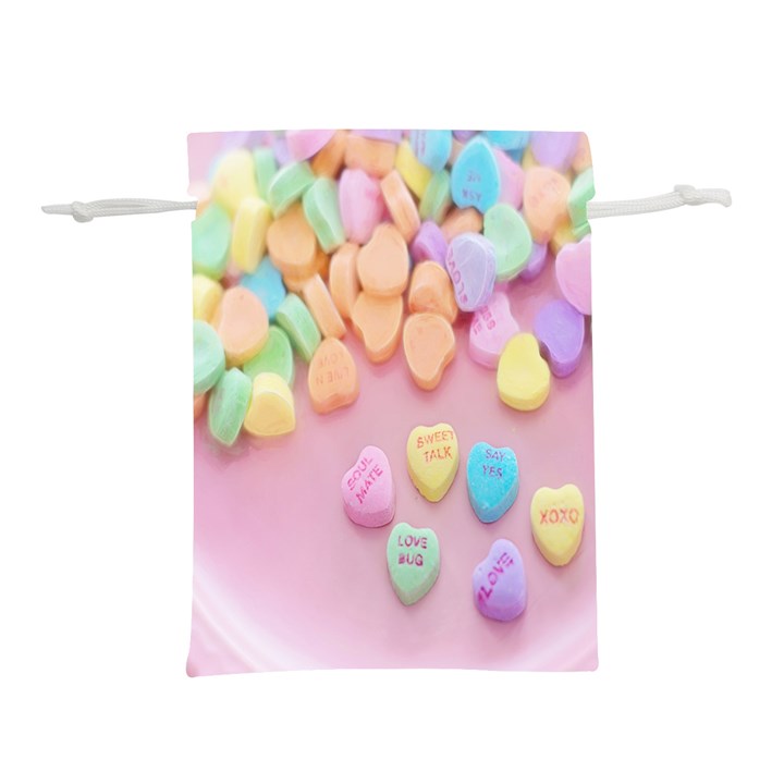 Valentine Day Heart Capsule Lightweight Drawstring Pouch (S)