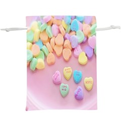 Valentine Day Heart Capsule Lightweight Drawstring Pouch (xl) by artworkshop