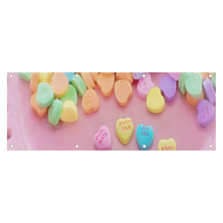 Valentine Day Heart Capsule Banner and Sign 8  x 3 