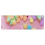 Valentine Day Heart Capsule Banner and Sign 6  x 2  Front