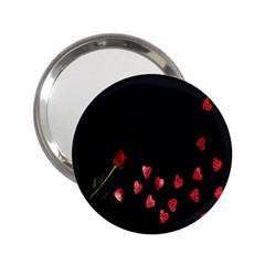 Valentine Day Heart Flower 2 25  Handbag Mirrors by artworkshop