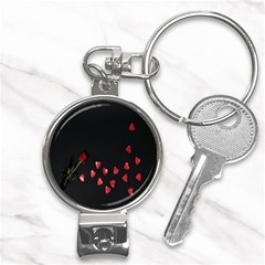 Valentine Day Heart Flower Nail Clippers Key Chain by artworkshop