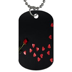 Valentine Day Heart Flower Dog Tag (one Side) by artworkshop