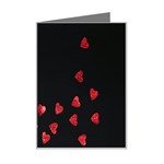 Valentine Day Heart Flower Mini Greeting Card Left