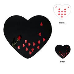 Valentine Day Heart Flower Playing Cards Single Design (heart)