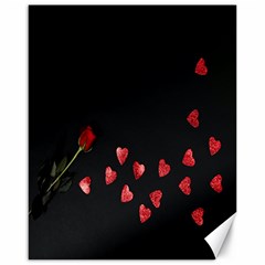 Valentine Day Heart Flower Canvas 16  X 20  by artworkshop