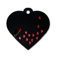 Valentine Day Heart Flower Dog Tag Heart (two Sides) by artworkshop