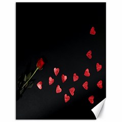 Valentine Day Heart Flower Canvas 18  X 24 