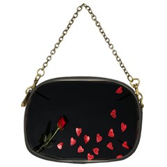 Valentine Day Heart Flower Chain Purse (one Side) by artworkshop