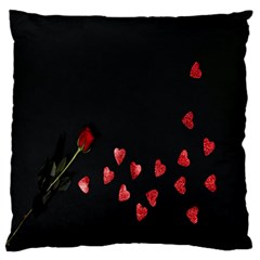 Valentine Day Heart Flower Standard Premium Plush Fleece Cushion Case (two Sides) by artworkshop