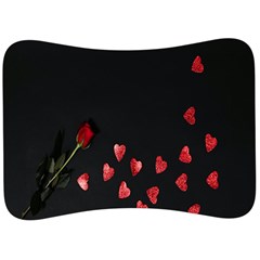 Valentine Day Heart Flower Velour Seat Head Rest Cushion by artworkshop