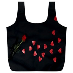 Valentine Day Heart Flower Full Print Recycle Bag (xxxl) by artworkshop