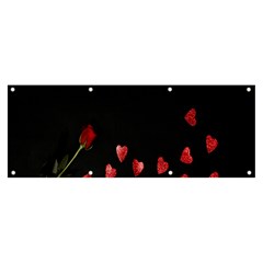 Valentine Day Heart Flower Banner And Sign 8  X 3  by artworkshop