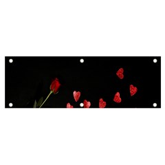 Valentine Day Heart Flower Banner And Sign 6  X 2  by artworkshop