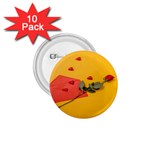 Valentine Day Heart Flower Gift 1.75  Buttons (10 pack) Front