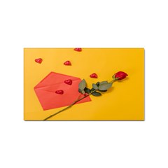 Valentine Day Heart Flower Gift Sticker (rectangular) by artworkshop