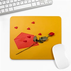 Valentine Day Heart Flower Gift Large Mousepad by artworkshop