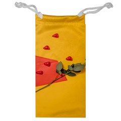 Valentine Day Heart Flower Gift Jewelry Bag by artworkshop