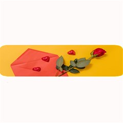 Valentine Day Heart Flower Gift Large Bar Mat by artworkshop