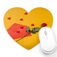 Valentine Day Heart Flower Gift Heart Mousepad by artworkshop